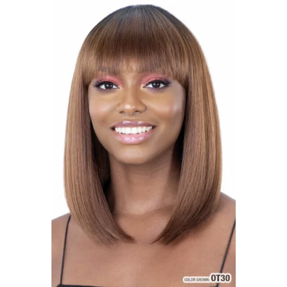 Freetress Equal Synthetic Full‎ Wig LITE WIG 004 0T30 Bangs Shake-N-Go